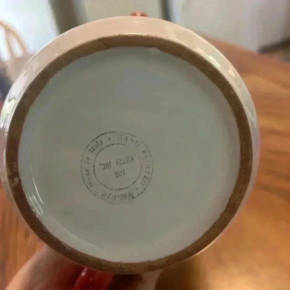 Vintage- Desuir Vietri Italy  Hand Painted Kissing Fish Pitcher Mid Century Art - Picture 4 of 6